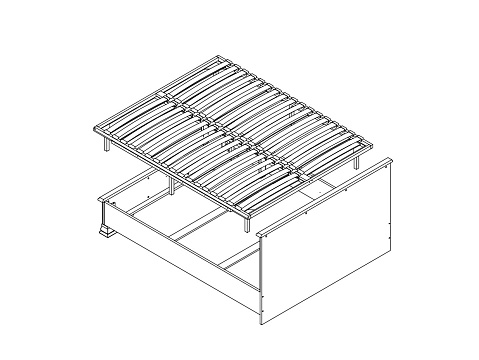 Кровать c металлическим основанием LOZ160х200