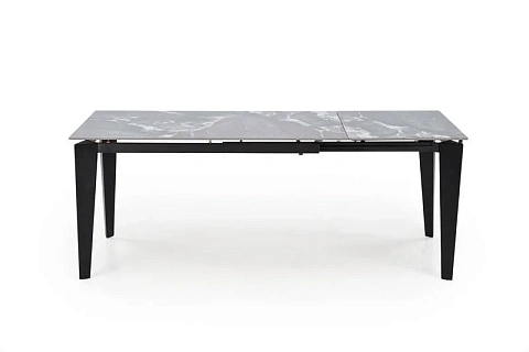 Стол обеденный HALMAR FELIX серый мрамор/черный 141-201/81