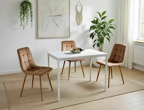 Стол обеденный SIGNAL MARIO белый/белый 100/60