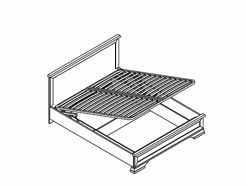 Кровать c подъёмным механизмом LOZ160х200