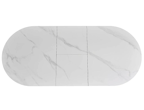 Стол обеденный SIGNAL GASTON Ceramic белый/черный 140-180/80