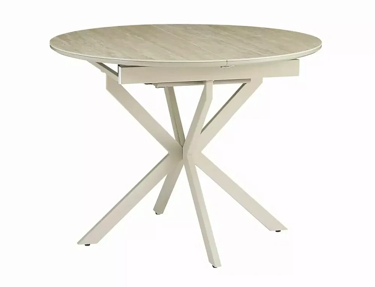 Стол обеденный SIGNAL GASTON Ceramic травертин/кашемир 100-135/100