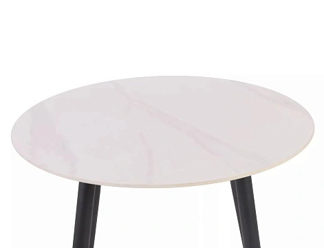 Стол обеденный SIGNAL RION белый/черный 90